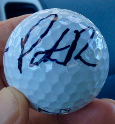 Patrick Reed's autographed ball
